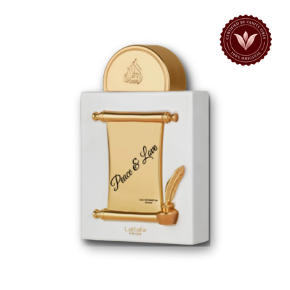 Lattafa Pride Peace & Love Eau de Parfum 100ml - Long Lasting Original Elegant Unisex Fragrance for Men & Women - front view - Vanity Vibes
