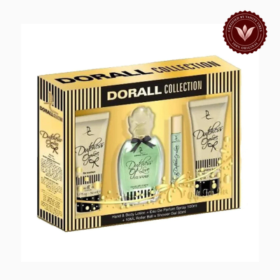 Dorall Collection Dutchess of Love 4-Piece perfume package and bottle | Vanity Vibes Pakistan