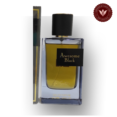 Awesome Black by La Senture 100ml perfume bottle close-up