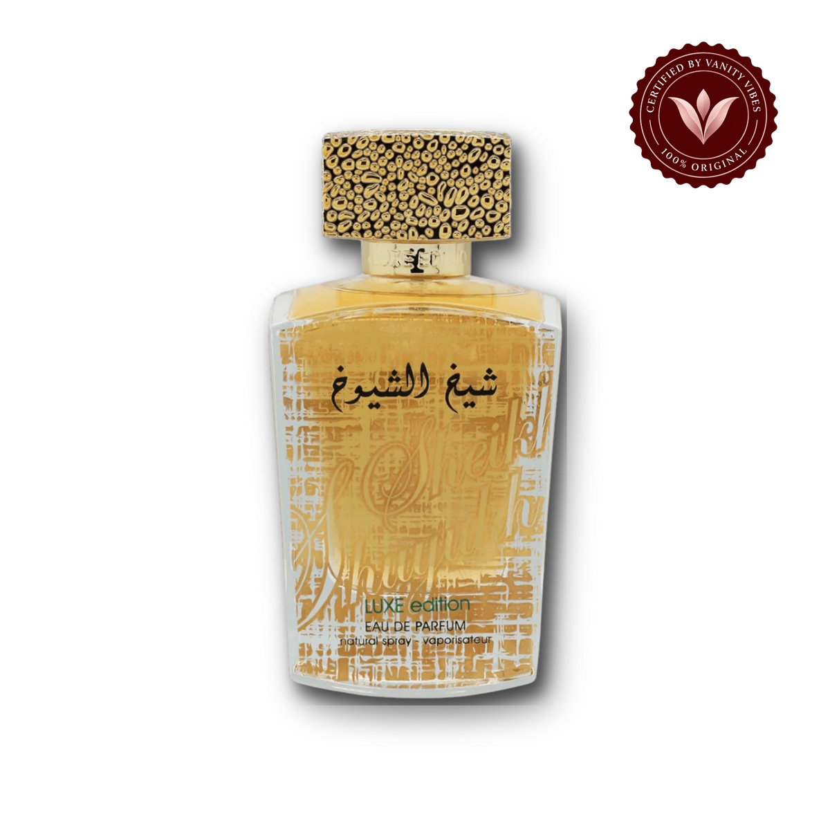 Lattafa Sheikh Al Shuyukh Luxe Edition Arabic Perfume for Women and men 100ml - front view - Vanity Vibes