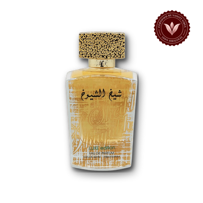 Lattafa Sheikh Al Shuyukh Luxe Edition Arabic Perfume for Women and men 100ml - front view - Vanity Vibes