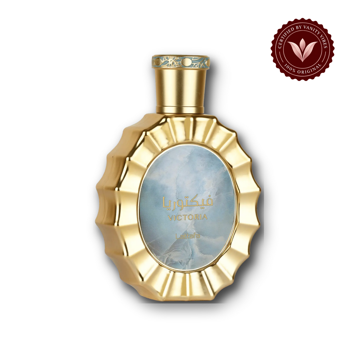 Victoria by Lattafa Eau de Parfum 100ml - Long Lasting Elegant Unisex Fragrance for Men & Women - front view - Vanity Vibes