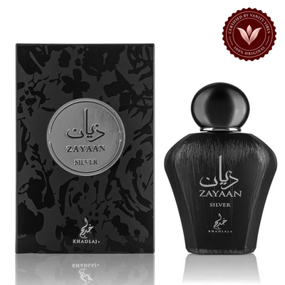 Khadlaj Zayaan Silver EDP 100ml bottle and box