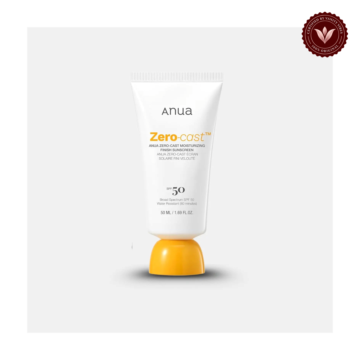 Anua Zero-Cast Moisturizing Finish Sunscreen SPF50 50ml image 1